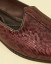Manyavar Men Wine Loafer Style Shoes