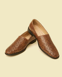 Manyavar Men Brown Loafers Style Shoes