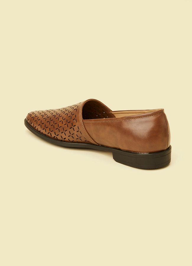 alt message - Manyavar Men Brown Loafers Style Shoes image number 5