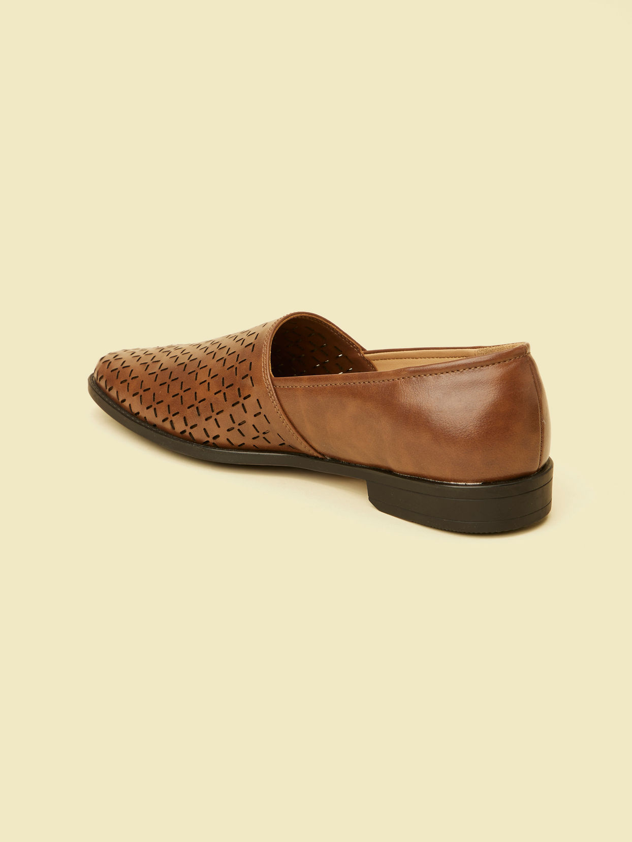 alt message - Manyavar Men Brown Loafers Style Shoes image number 5