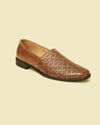 alt message - Manyavar Men Brown Loafers Style Shoes image number 2