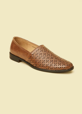 alt message - Manyavar Men Brown Loafers Style Shoes image number 2