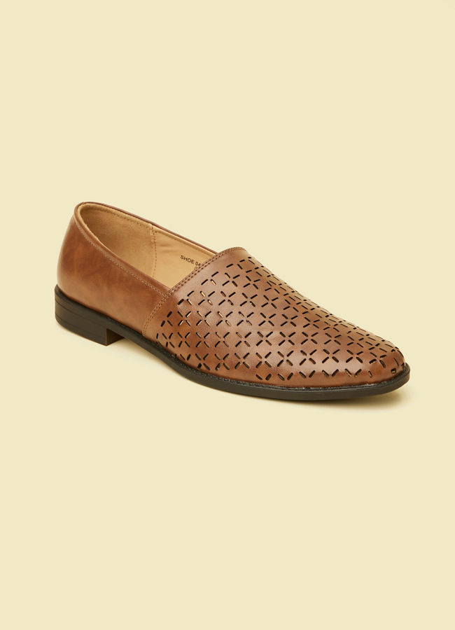 Manyavar Men Brown Loafers Style Shoes