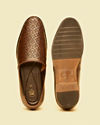 Manyavar Men Dark Brown Loafer Style Shoes