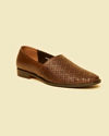 Manyavar Men Dark Brown Loafer Style Shoes