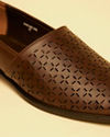 Manyavar Men Dark Brown Loafer Style Shoes