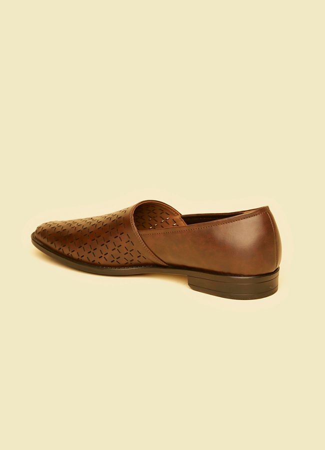 Manyavar Men Dark Brown Loafer Style Shoes