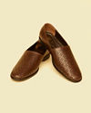 Manyavar Men Dark Brown Loafer Style Shoes