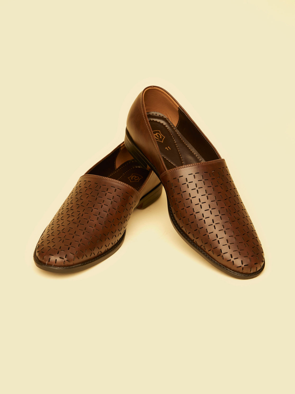 Manyavar Men Dark Brown Loafer Style Shoes