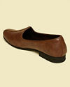 Manyavar Men Brown Detailed Piping Loafers Style Shoes