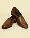 alt message - Manyavar Men Brown Loafers Style Shoes image number 0