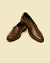 Manyavar Men Elegant Dark Brown Shoe image number 0