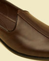 Manyavar Men Elegant Dark Brown Shoe image number 1