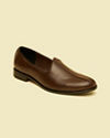 Manyavar Men Elegant Dark Brown Shoe image number 2