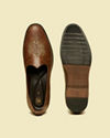 alt message - Manyavar Men Brown Loafers Style Shoes image number 4