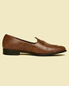 alt message - Manyavar Men Brown Loafers Style Shoes image number 3