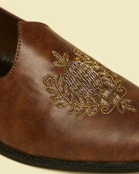 Manyavar Men Brown Loafers Style Shoes