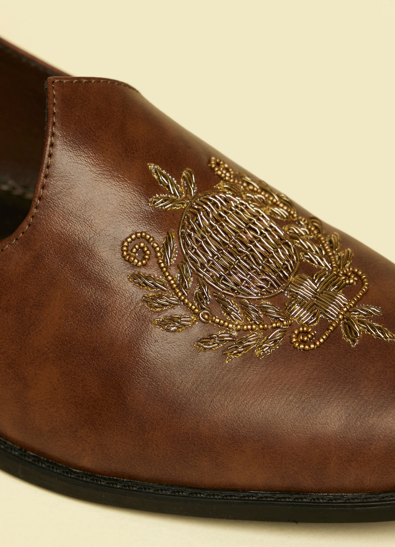 Manyavar Men Brown Loafers Style Shoes