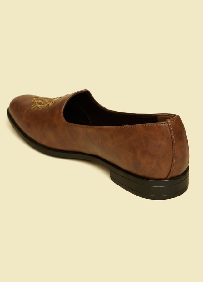 Manyavar Men Brown Loafers Style Shoes