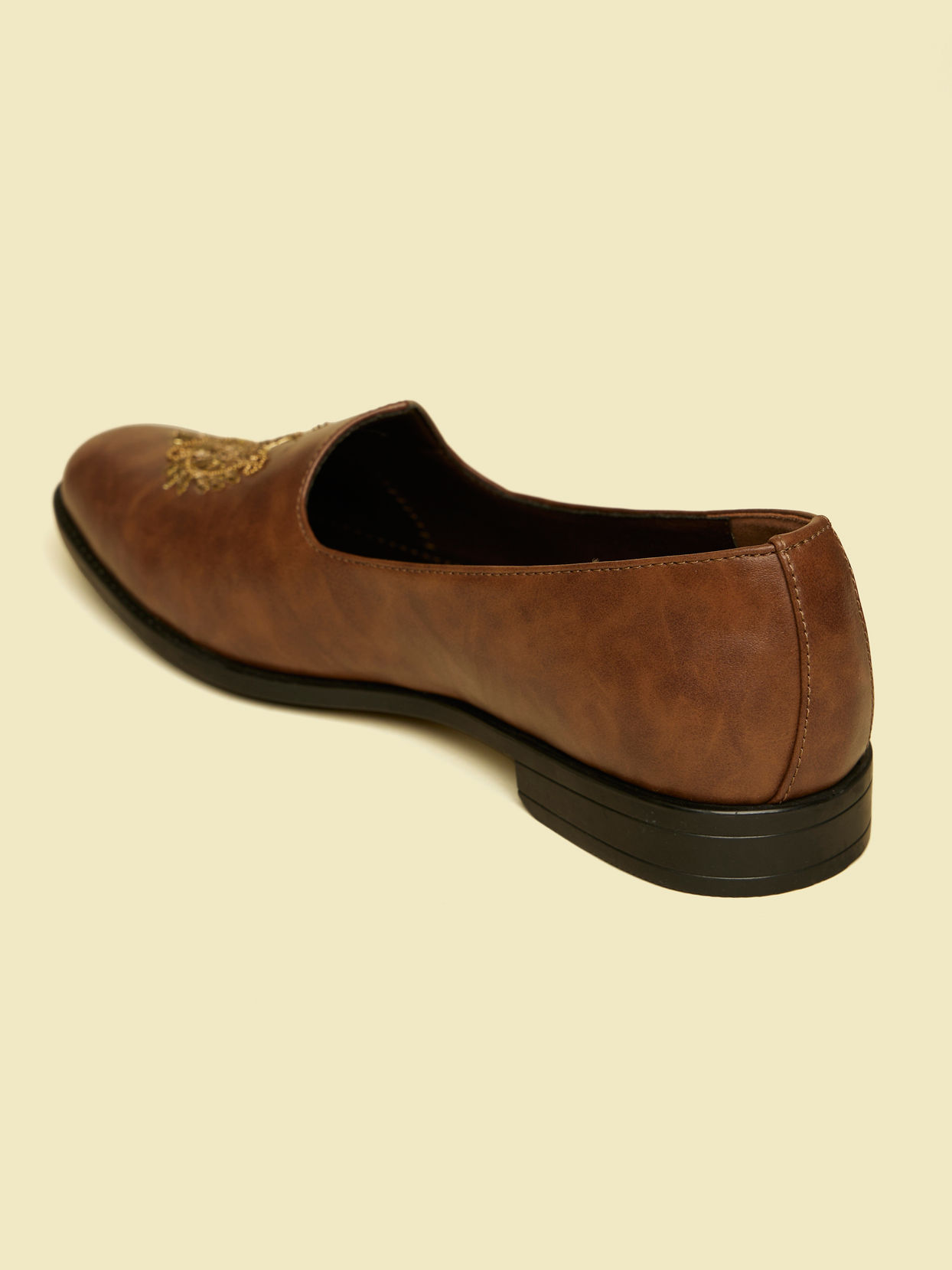 alt message - Manyavar Men Brown Loafers Style Shoes image number 5