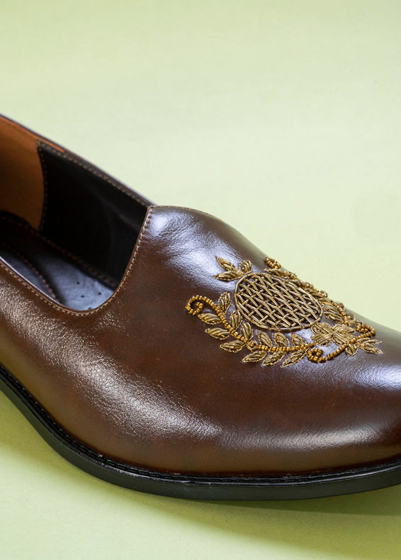 Manyavar Men Dark Brown Festive Shoe