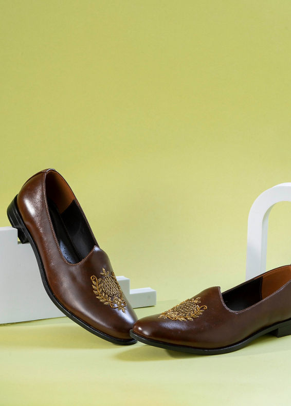 Manyavar Men Dark Brown Festive Shoe