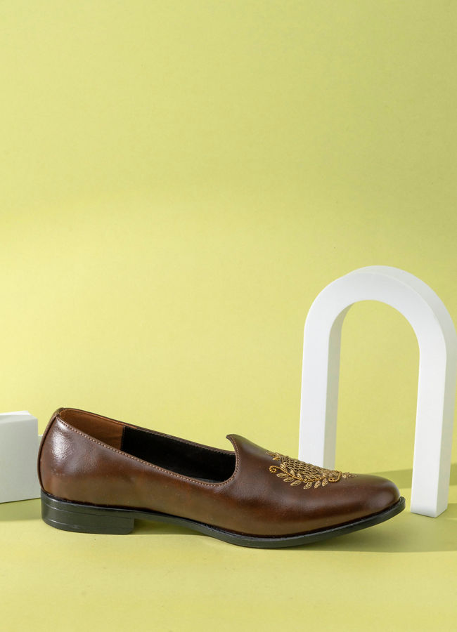 Manyavar Men Dark Brown Festive Shoe