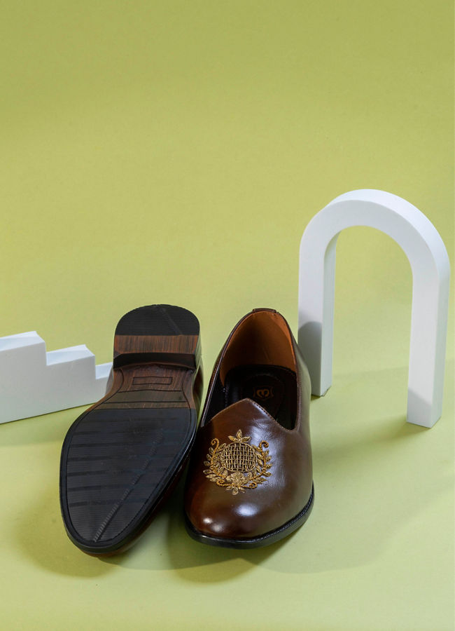 Manyavar Men Dark Brown Festive Shoe