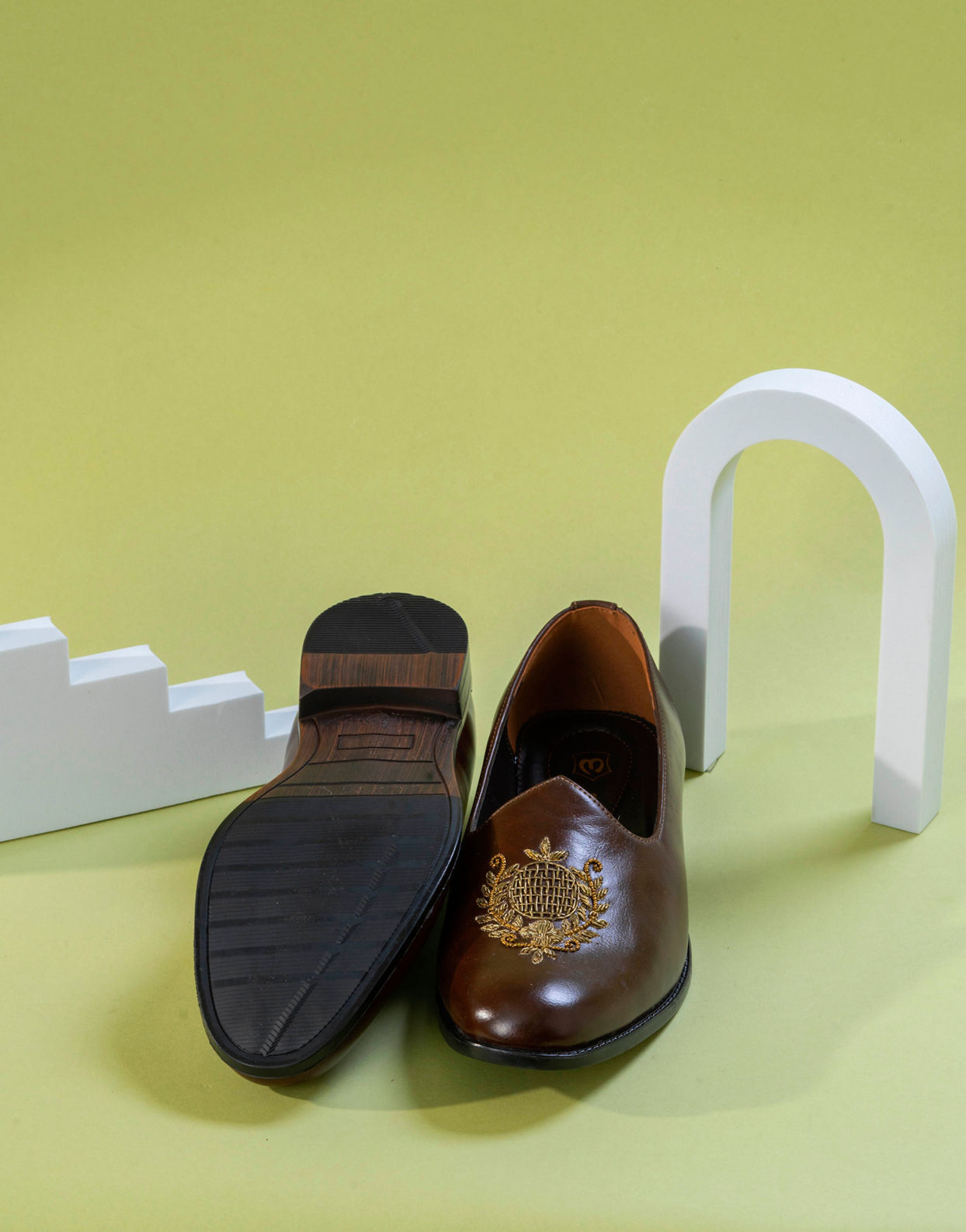 Manyavar Men Dark Brown Festive Shoe