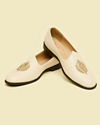 alt message - Manyavar Men Cream Loafers Style Shoes image number 0