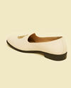 alt message - Manyavar Men Cream Loafers Style Shoes image number 5