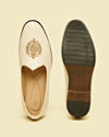 Manyavar Men Cream Loafers Style Shoes