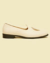 alt message - Manyavar Men Cream Loafers Style Shoes image number 3