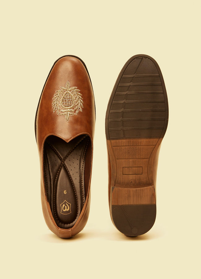 Manyavar Men Regal Brown Footwear Accessories image number 4