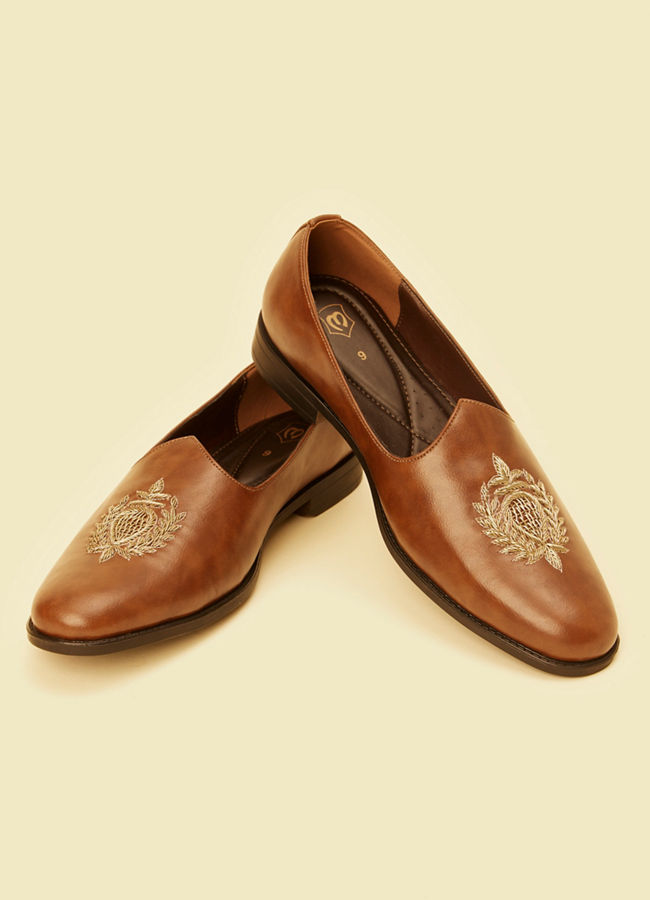 Manyavar Men Regal Brown Footwear Accessories image number 0