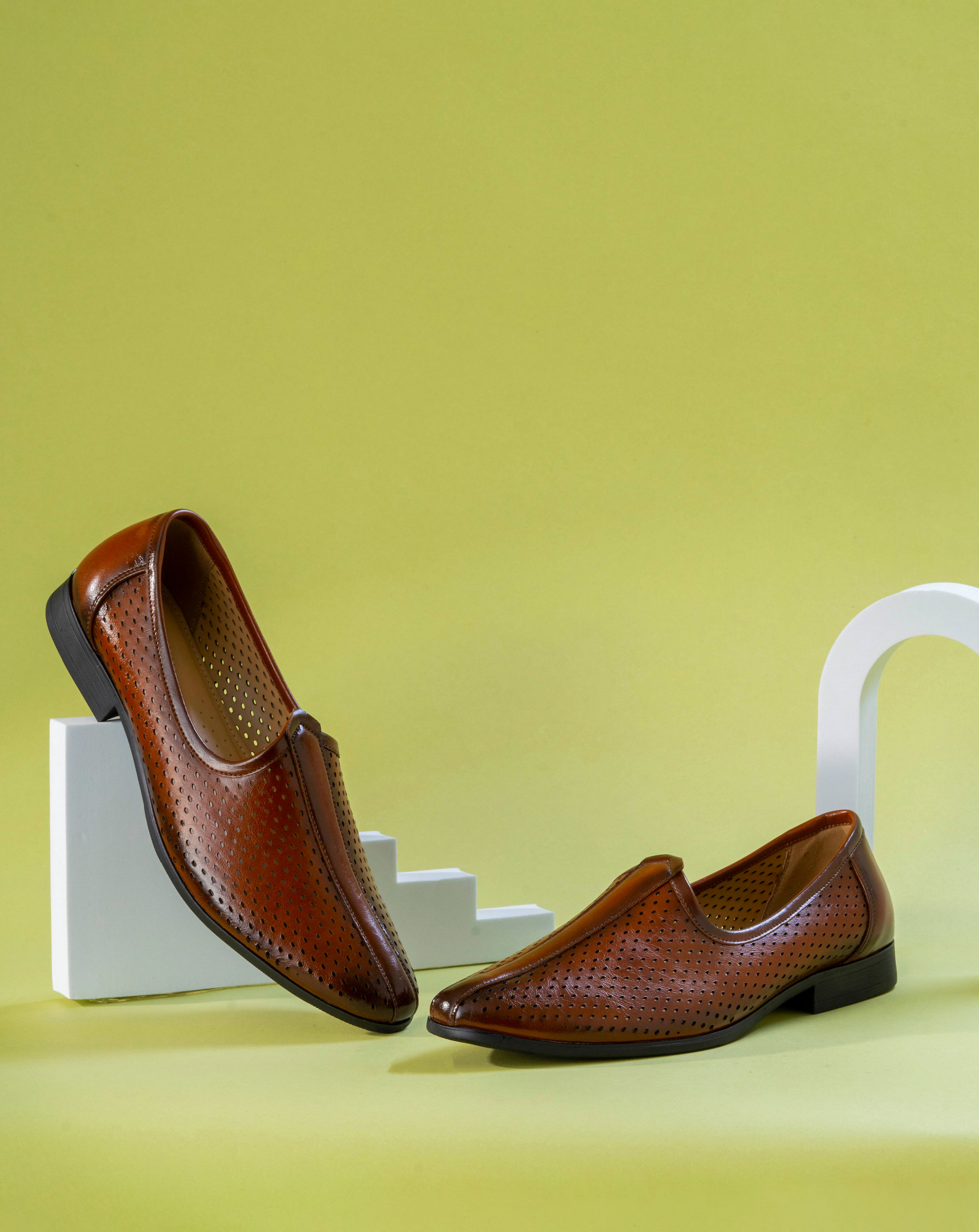 Manyavar Men Chic Brown Festive Shoe