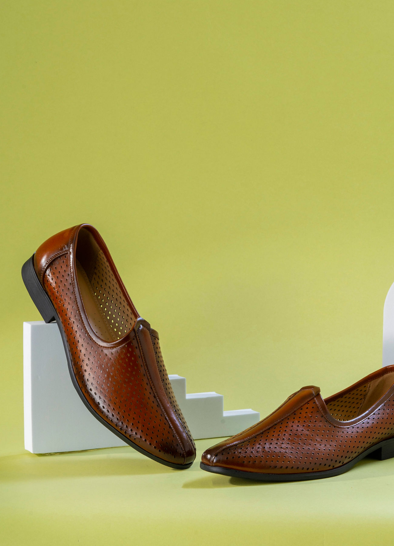 Manyavar Men Chic Brown Festive Shoe