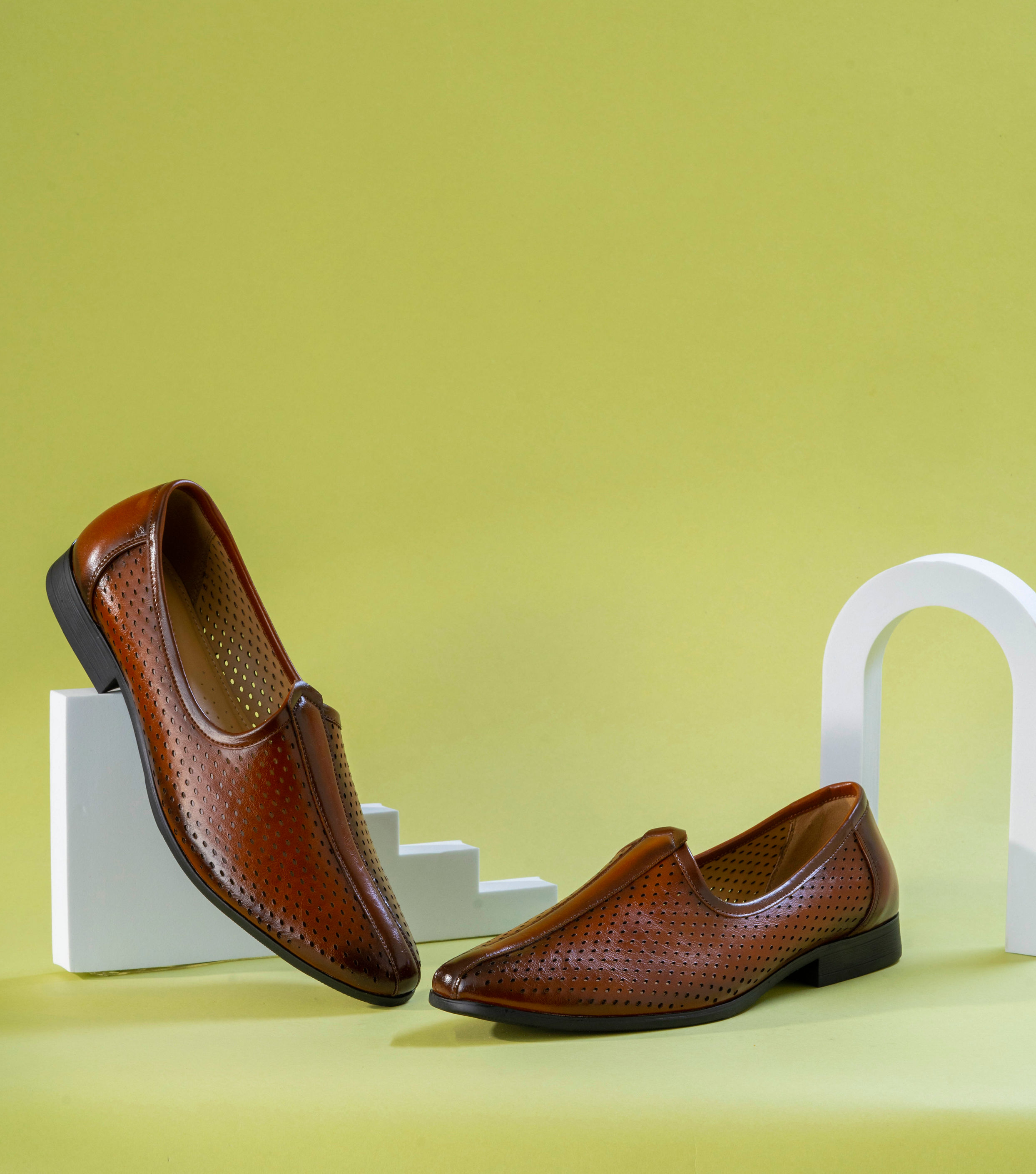 Manyavar Men Chic Brown Festive Shoe