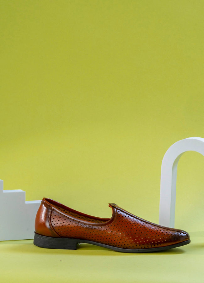 Manyavar Men Chic Brown Festive Shoe