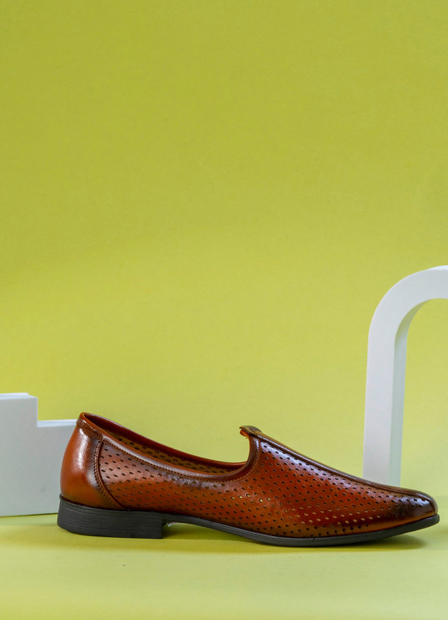 Manyavar Men Chic Brown Festive Shoe