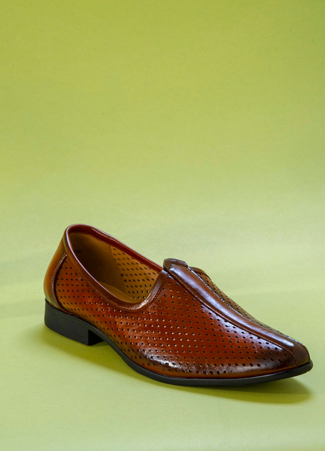 Manyavar Men Chic Brown Festive Shoe
