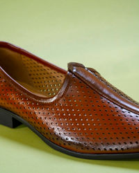 Manyavar Men Chic Brown Festive Shoe