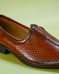 Manyavar Men Chic Brown Festive Shoe