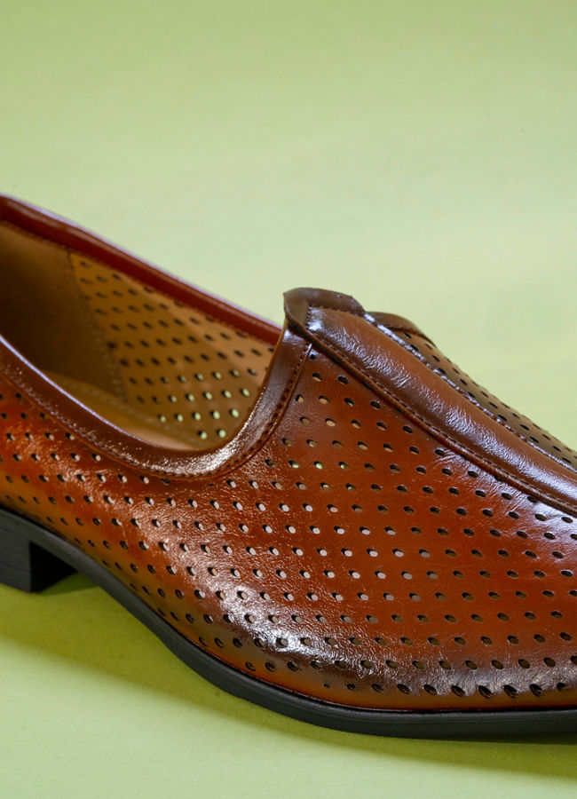 Manyavar Men Chic Brown Festive Shoe