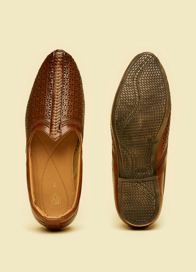 Manyavar Men Brown Ethnic Wedding Shoe