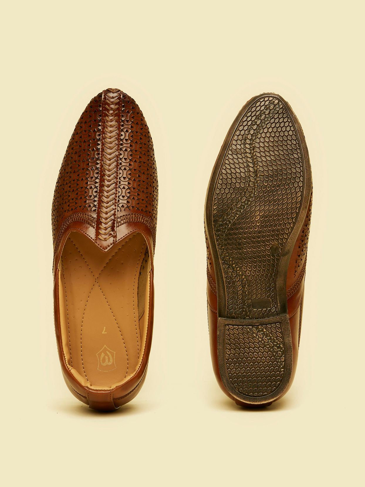 Manyavar Men Brown Ethnic Wedding Shoe