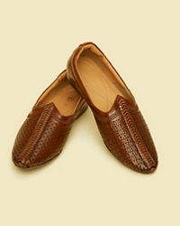 Manyavar Men Brown Ethnic Wedding Shoe