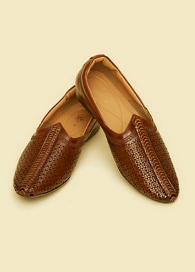 Manyavar Men Brown Ethnic Wedding Shoe