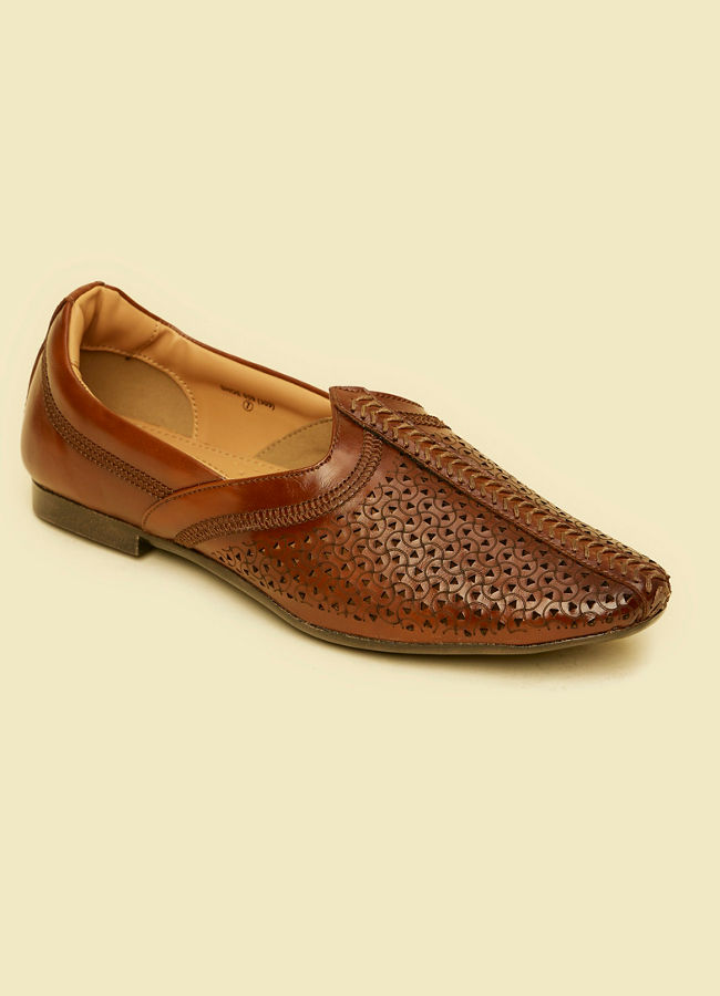 Manyavar Men Brown Ethnic Wedding Shoe