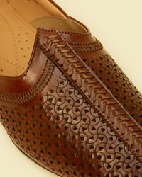 Manyavar Men Brown Ethnic Wedding Shoe